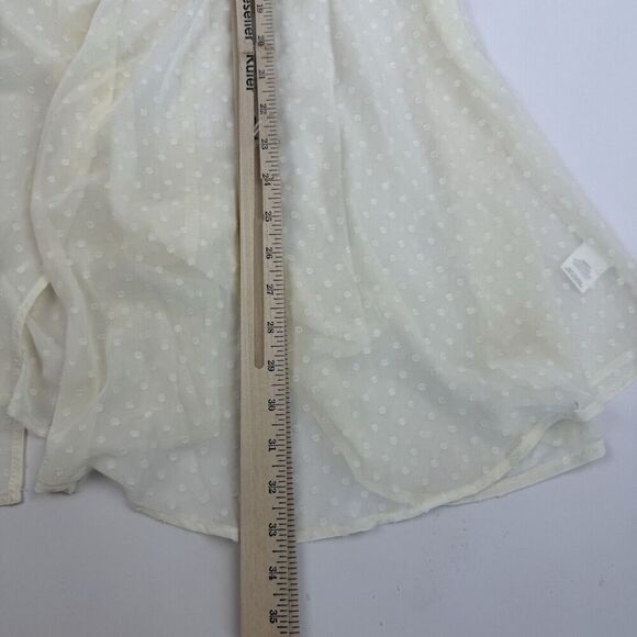 NWT Thread & Clover Cream Swiss Dot Swing Duster Cardigan Sheer Sz M Long Sleeve - Picture 4 of 13